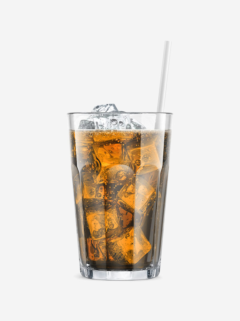 TMB orange soda in glass